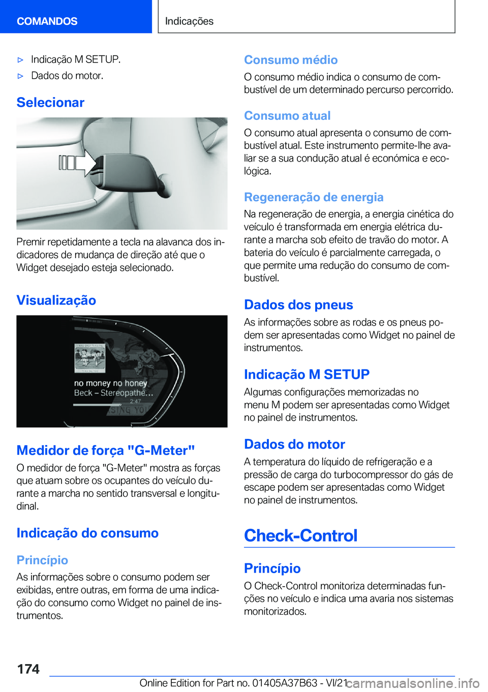 BMW M8 2022  Manual do condutor (in Portuguese) 'x�I�n�d�i�c�a�