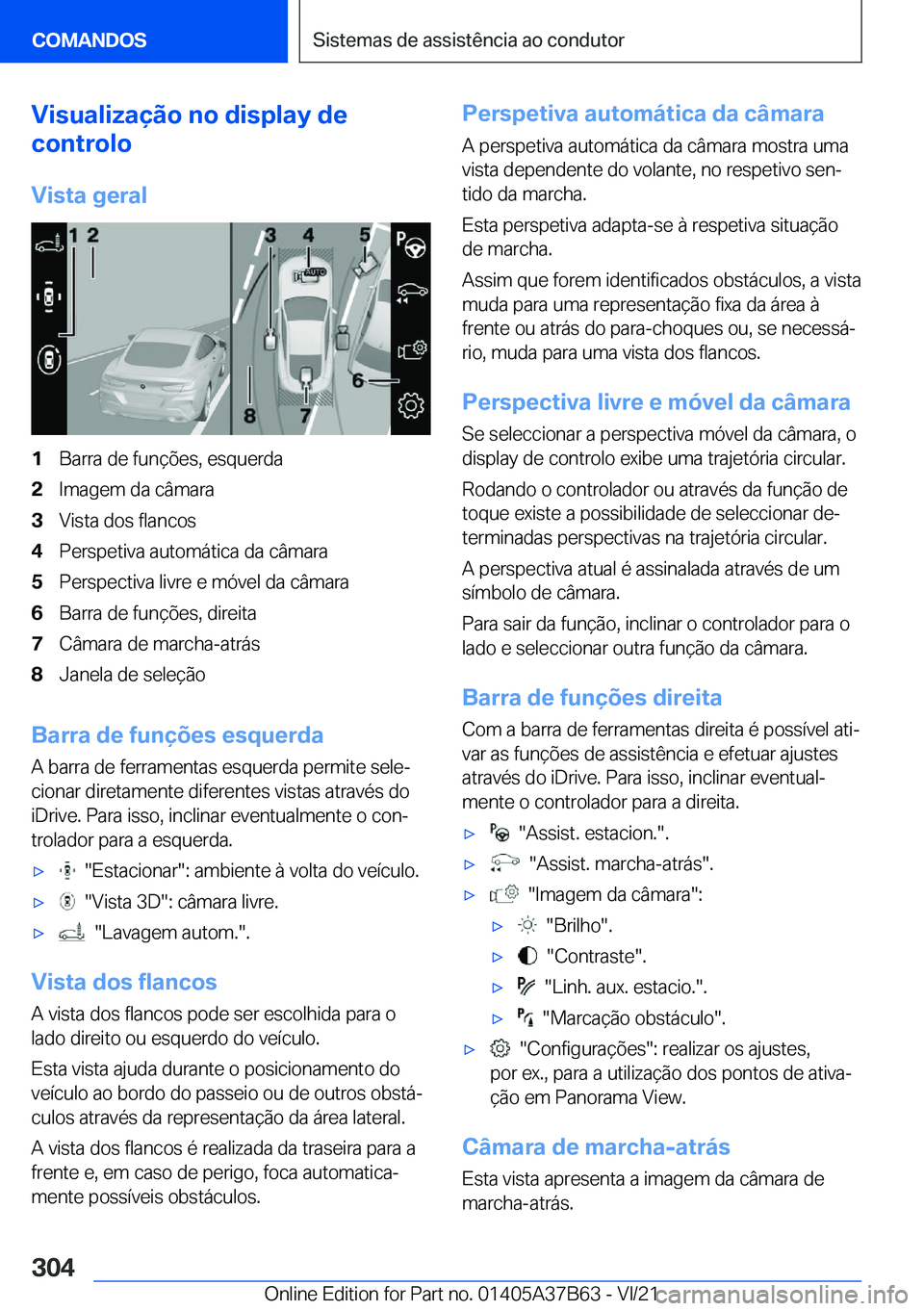 BMW M8 2022  Manual do condutor (in Portuguese) �V�i�s�u�a�l�i�z�a�