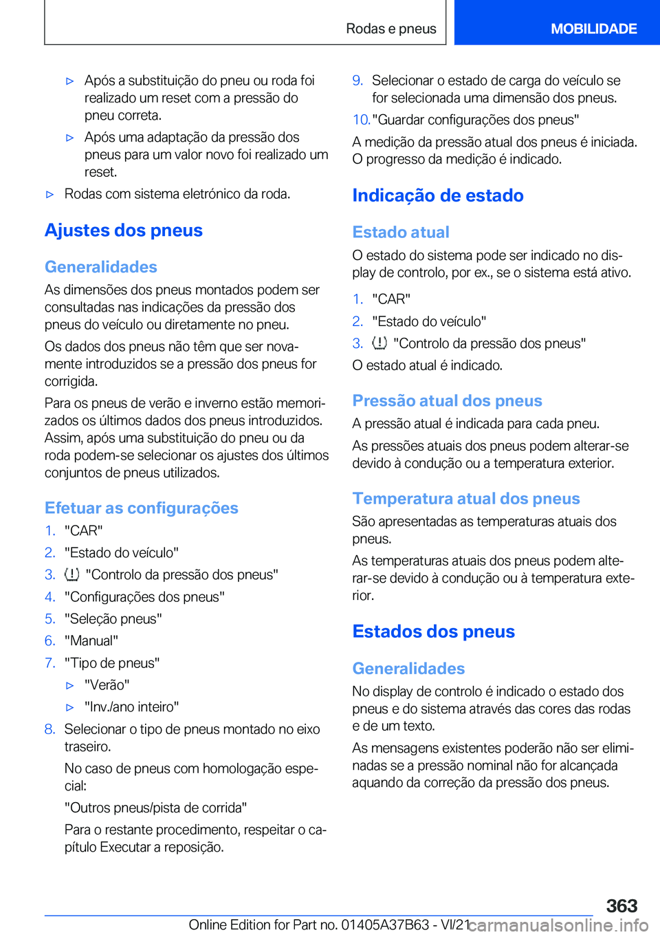 BMW M8 2022  Manual do condutor (in Portuguese) 'x�A�p�ó�s��a��s�u�b�s�t�i�t�u�i�