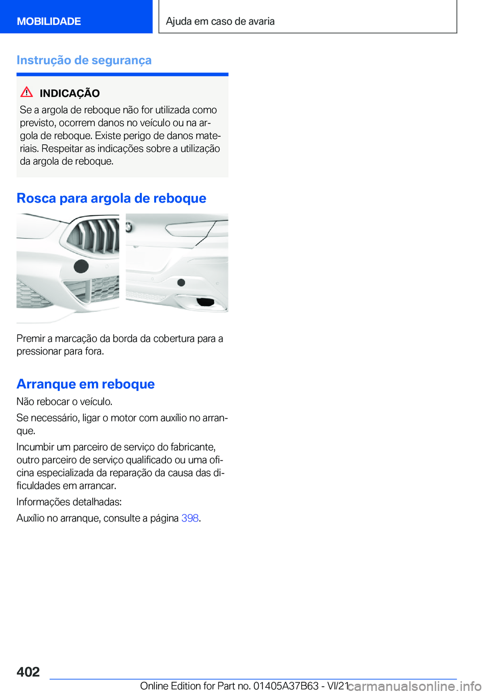 BMW M8 2022  Manual do condutor (in Portuguese) �I�n�s�t�r�u�