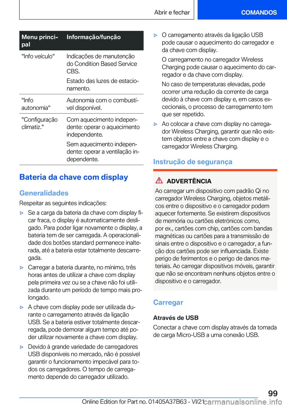 BMW M8 2022  Manual do condutor (in Portuguese) �M�e�n�u��p�r�i�n�c�ij
�p�a�l�I�n�f�o�r�m�a�