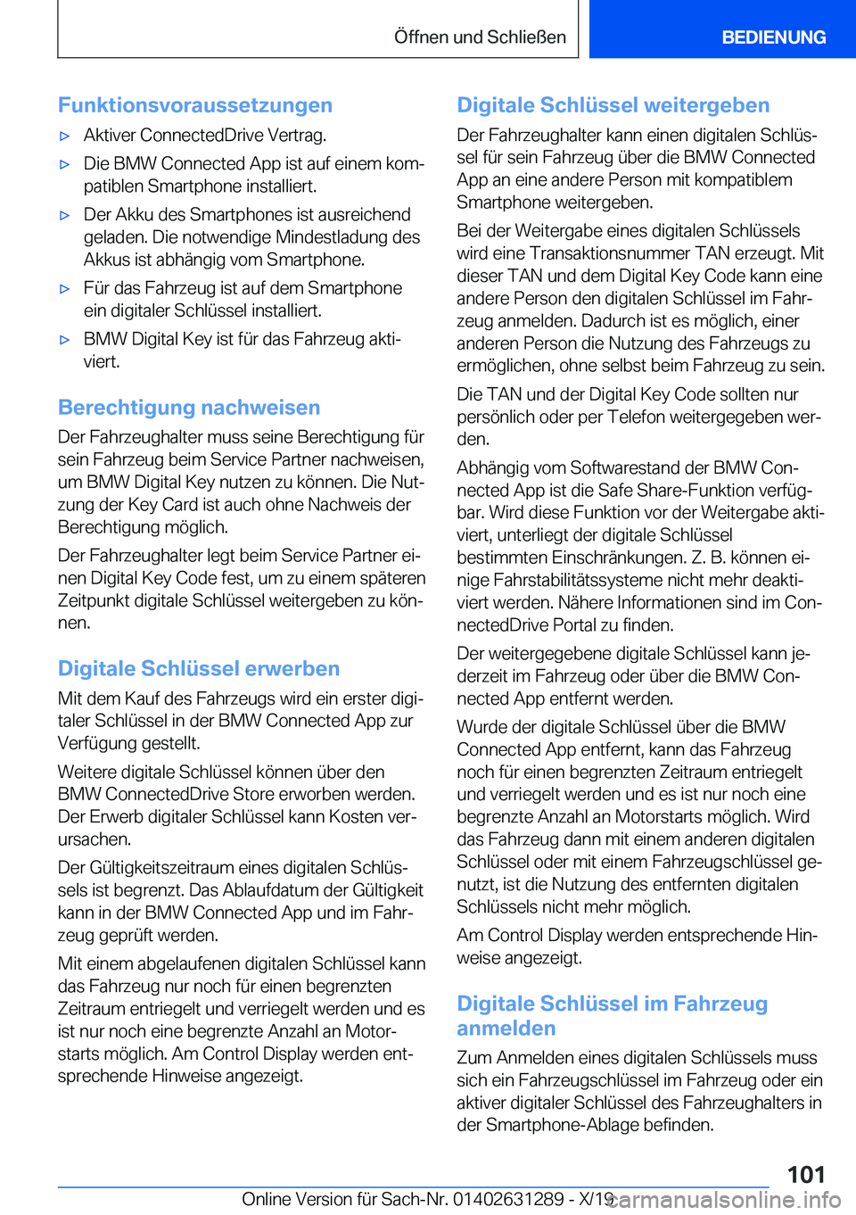 BMW M8 2020  Betriebsanleitungen (in German) �F�u�n�k�t�i�o�n�s�v�o�r�a�u�s�s�e�t�z�u�n�g�e�n'x�A�k�t�i�v�e�r��C�o�n�n�e�c�t�e�d�D�r�i�v�e��V�e�r�t�r�a�g�.'x�D�i�e��B�M�W��C�o�n�n�e�c�t�e�d��A�p�p��i�s�t��a�u�f��e�i�n�e�m��k�o�m