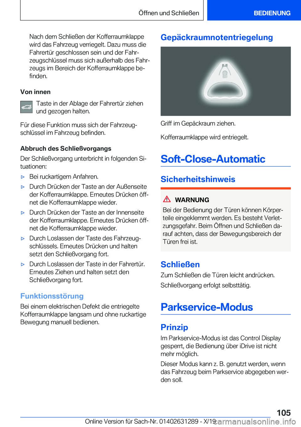 BMW M8 2020  Betriebsanleitungen (in German) �N�a�c�h��d�e�m��S�c�h�l�i�e�