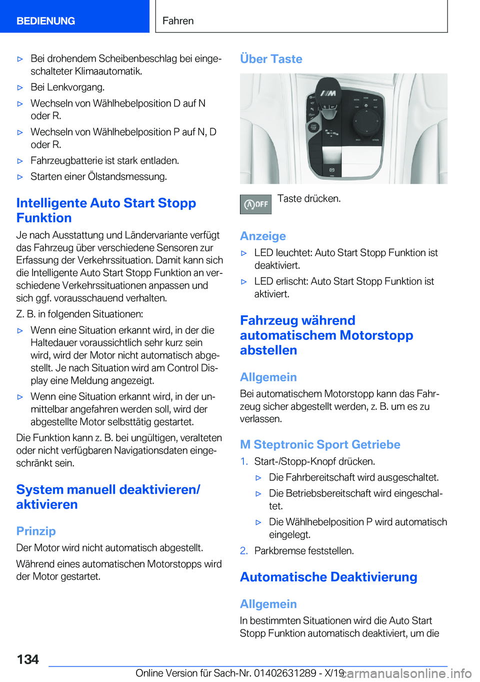 BMW M8 2020  Betriebsanleitungen (in German) 'x�B�e�i��d�r�o�h�e�n�d�e�m��S�c�h�e�i�b�e�n�b�e�s�c�h�l�a�g��b�e�i��e�i�n�g�ej�s�c�h�a�l�t�e�t�e�r��K�l�i�m�a�a�u�t�o�m�a�t�i�k�.'x�B�e�i��L�e�n�k�v�o�r�g�a�n�g�.'x�W�e�c�h�s�e�l�n