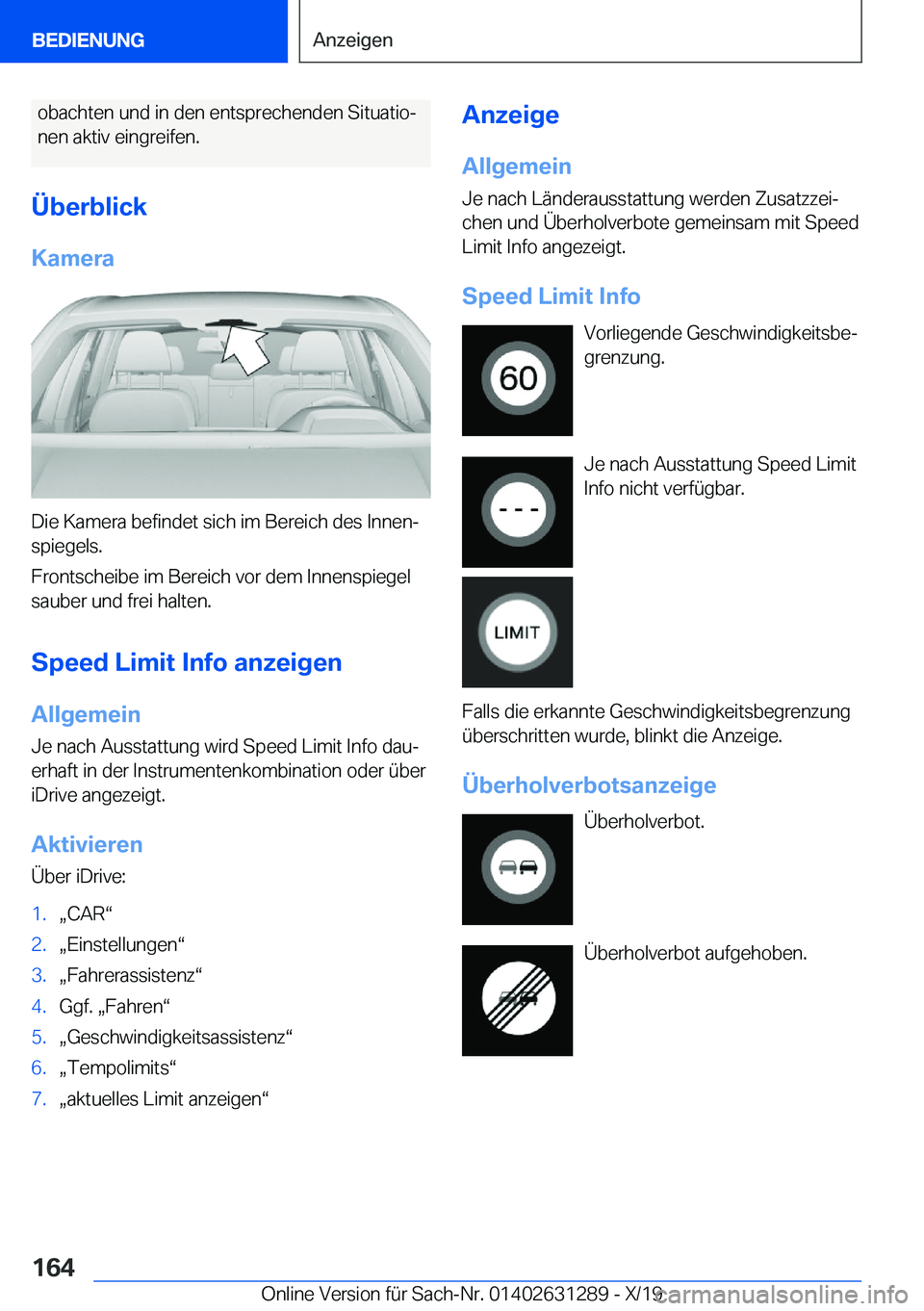BMW M8 2020  Betriebsanleitungen (in German) �o�b�a�c�h�t�e�n��u�n�d��i�n��d�e�n��e�n�t�s�p�r�e�c�h�e�n�d�e�n��S�i�t�u�a�t�i�oj�n�e�n��a�k�t�i�v��e�i�n�g�r�e�i�f�e�n�.
�