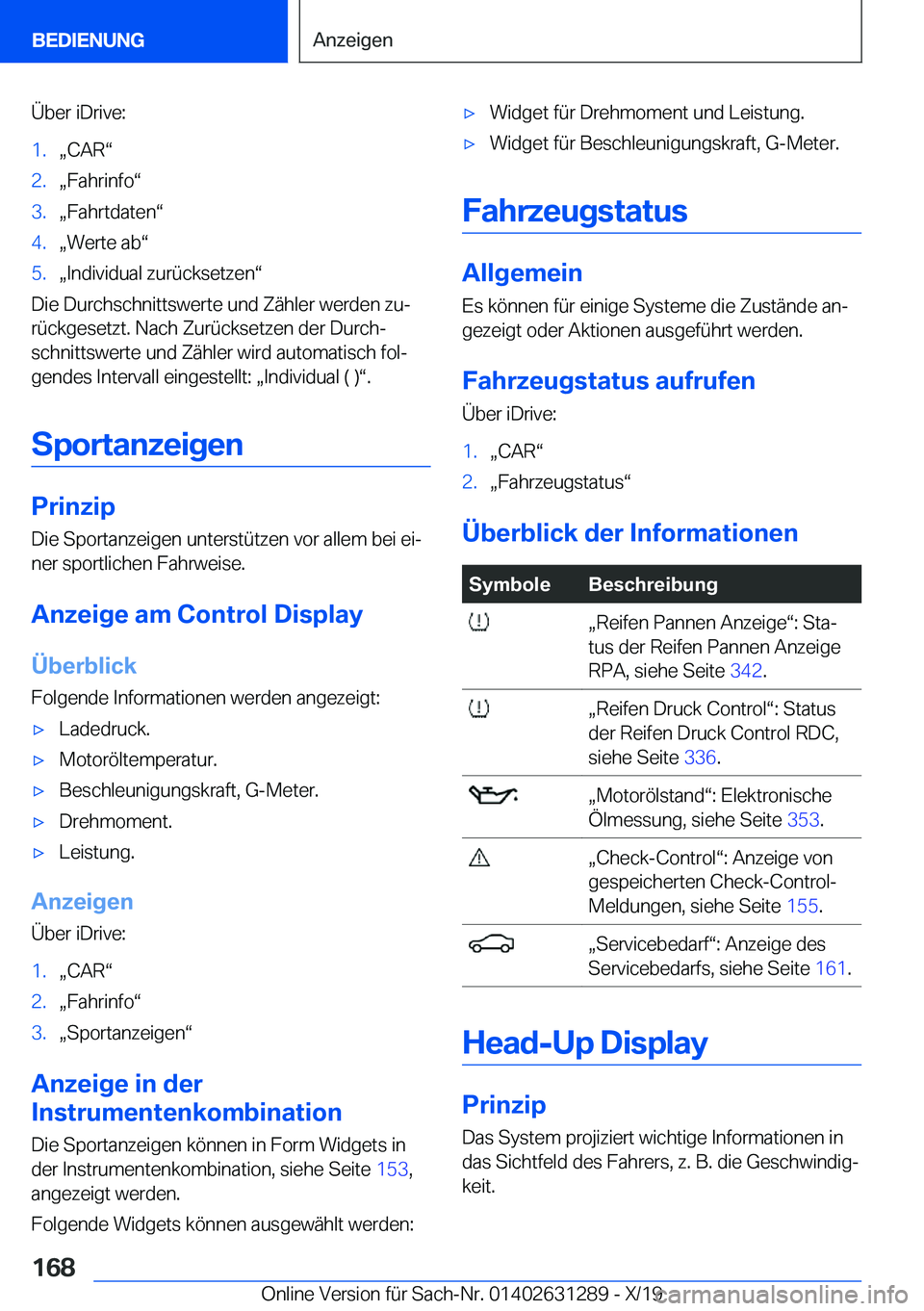 BMW M8 2020  Betriebsanleitungen (in German) �