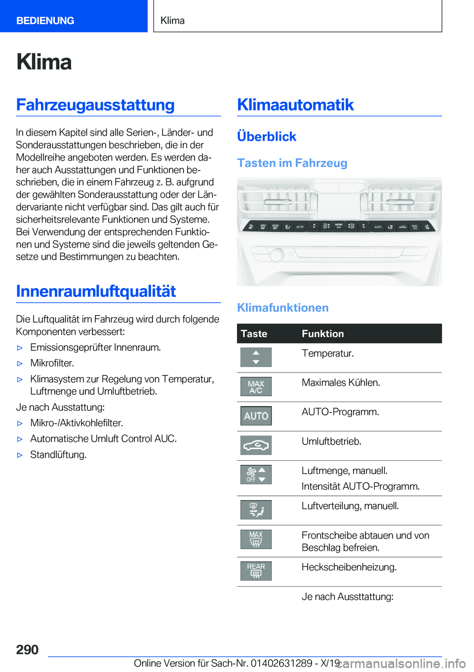 BMW M8 2020  Betriebsanleitungen (in German) �K�l�i�m�a�F�a�h�r�z�e�u�g�a�u�s�s�t�a�t�t�u�n�g
�I�n��d�i�e�s�e�m��K�a�p�i�t�e�l��s�i�n�d��a�l�l�e��S�e�r�i�e�n�-�,��L�