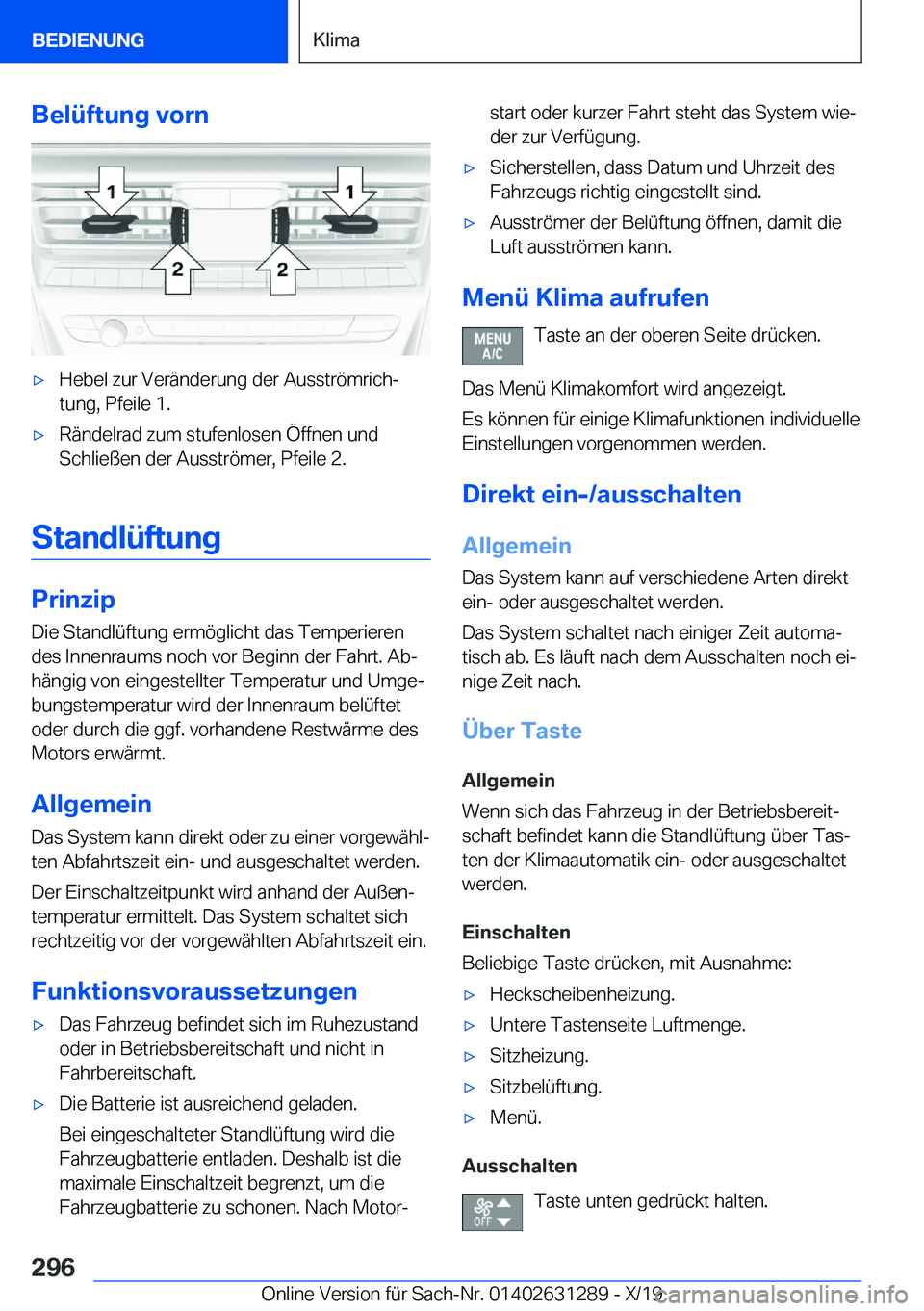 BMW M8 2020  Betriebsanleitungen (in German) �B�e�l�