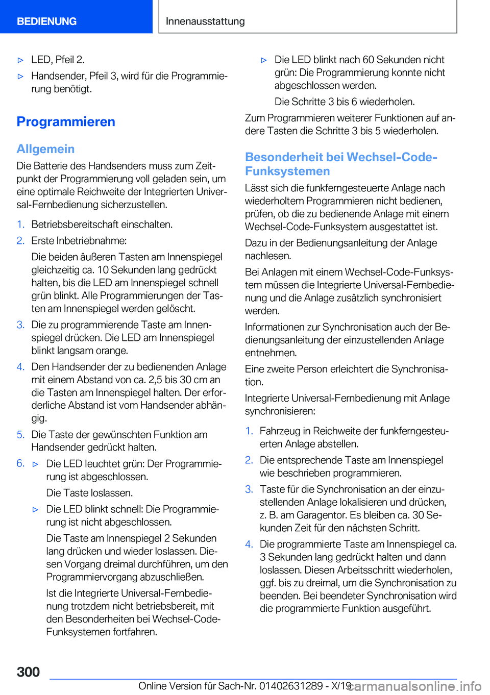 BMW M8 2020  Betriebsanleitungen (in German) 'x�L�E�D�,��P�f�e�i�l��2�.'x�H�a�n�d�s�e�n�d�e�r�,��P�f�e�i�l��3�,��w�i�r�d��f�