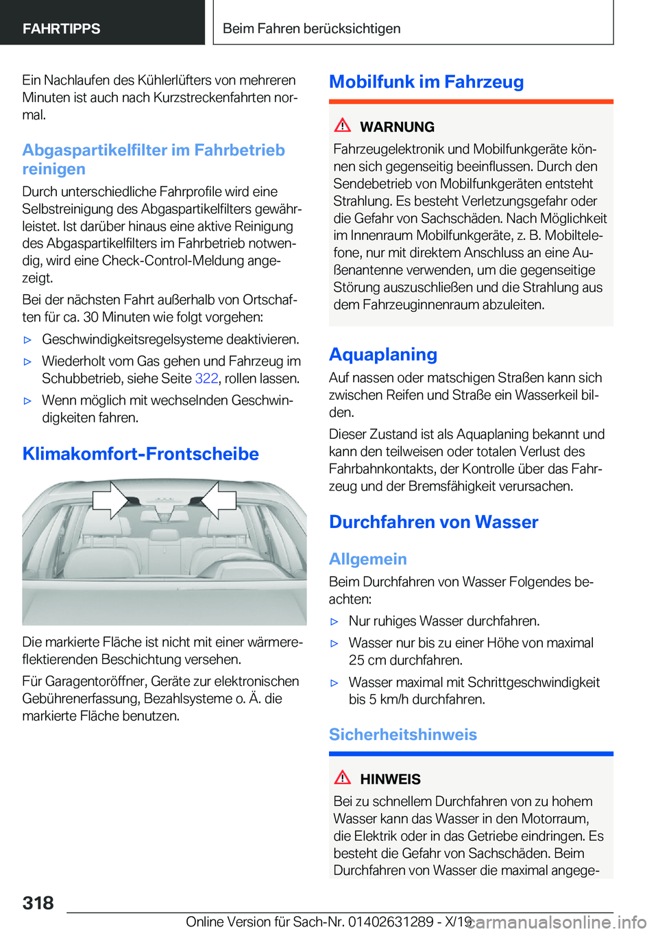 BMW M8 2020  Betriebsanleitungen (in German) �E�i�n��N�a�c�h�l�a�u�f�e�n��d�e�s��K�