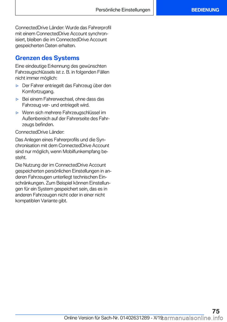 BMW M8 2020  Betriebsanleitungen (in German) �C�o�n�n�e�c�t�e�d�D�r�i�v�e��L�