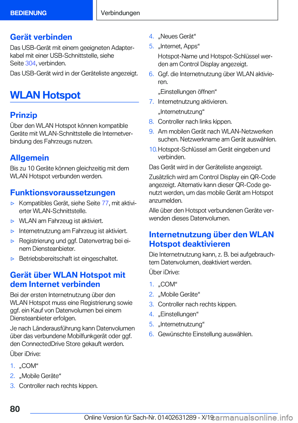 BMW M8 2020  Betriebsanleitungen (in German) �G�e�r�