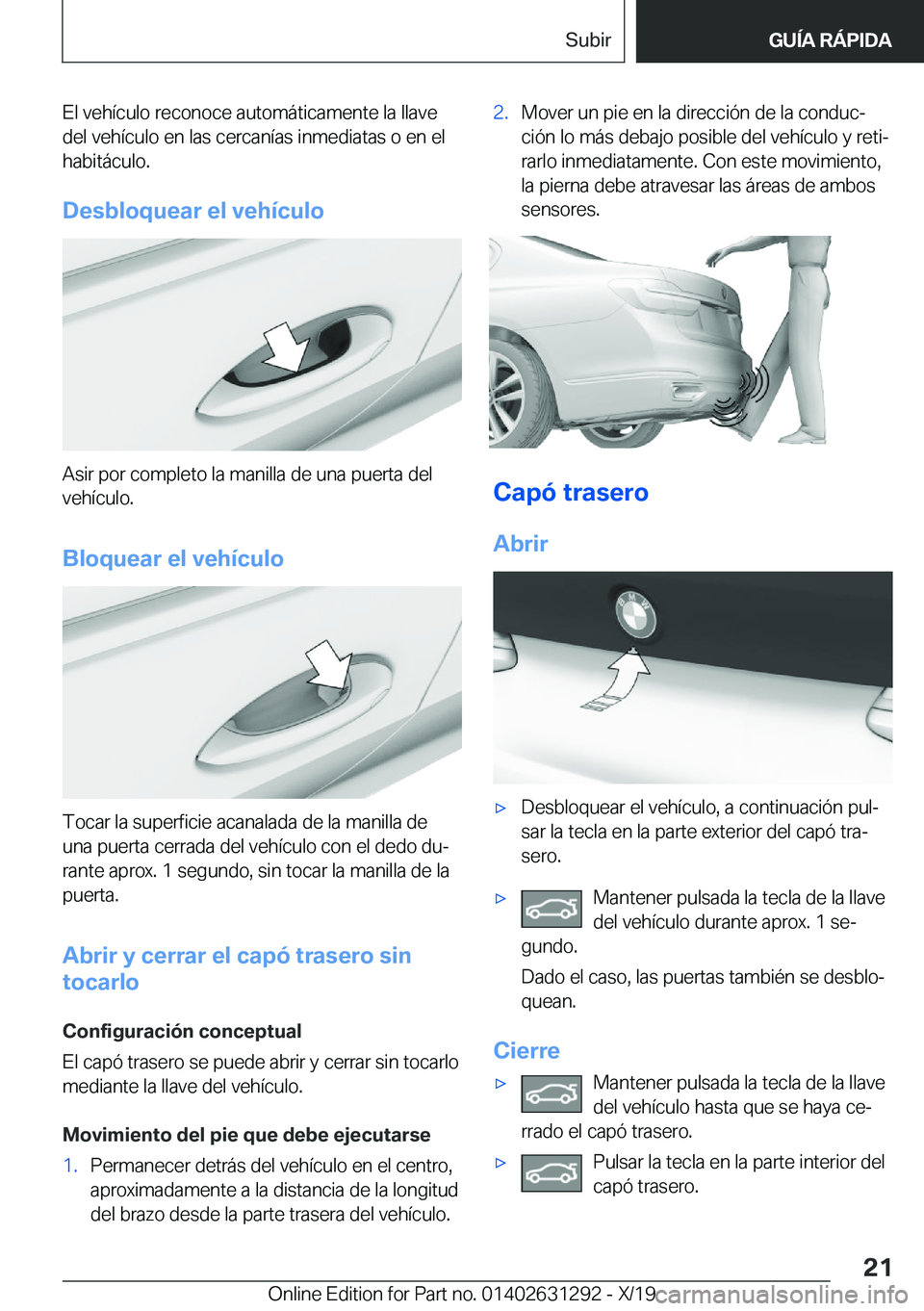 BMW M8 2020  Manuales de Empleo (in Spanish) �E�l��v�e�h�