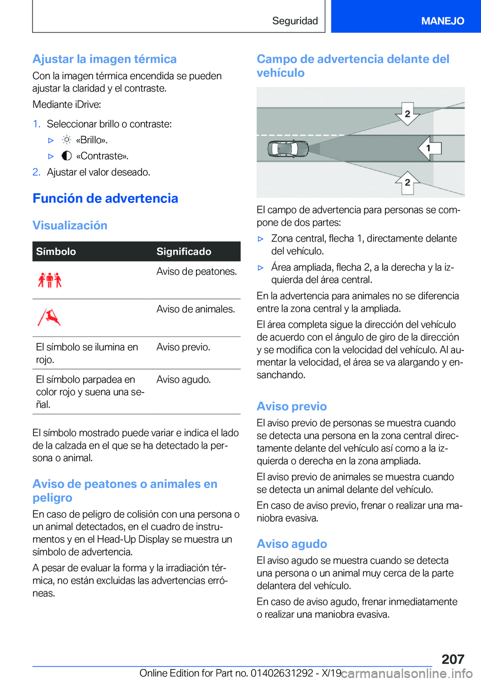 BMW M8 2020  Manuales de Empleo (in Spanish) �A�j�u�s�t�a�r��l�a��i�m�a�g�e�n��t�