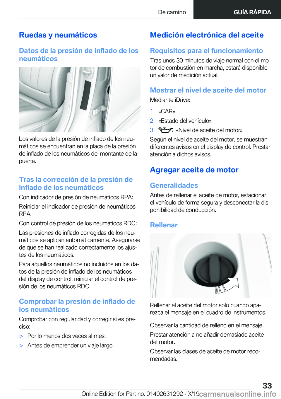 BMW M8 2020  Manuales de Empleo (in Spanish) �R�u�e�d�a�s��y��n�e�u�m�
