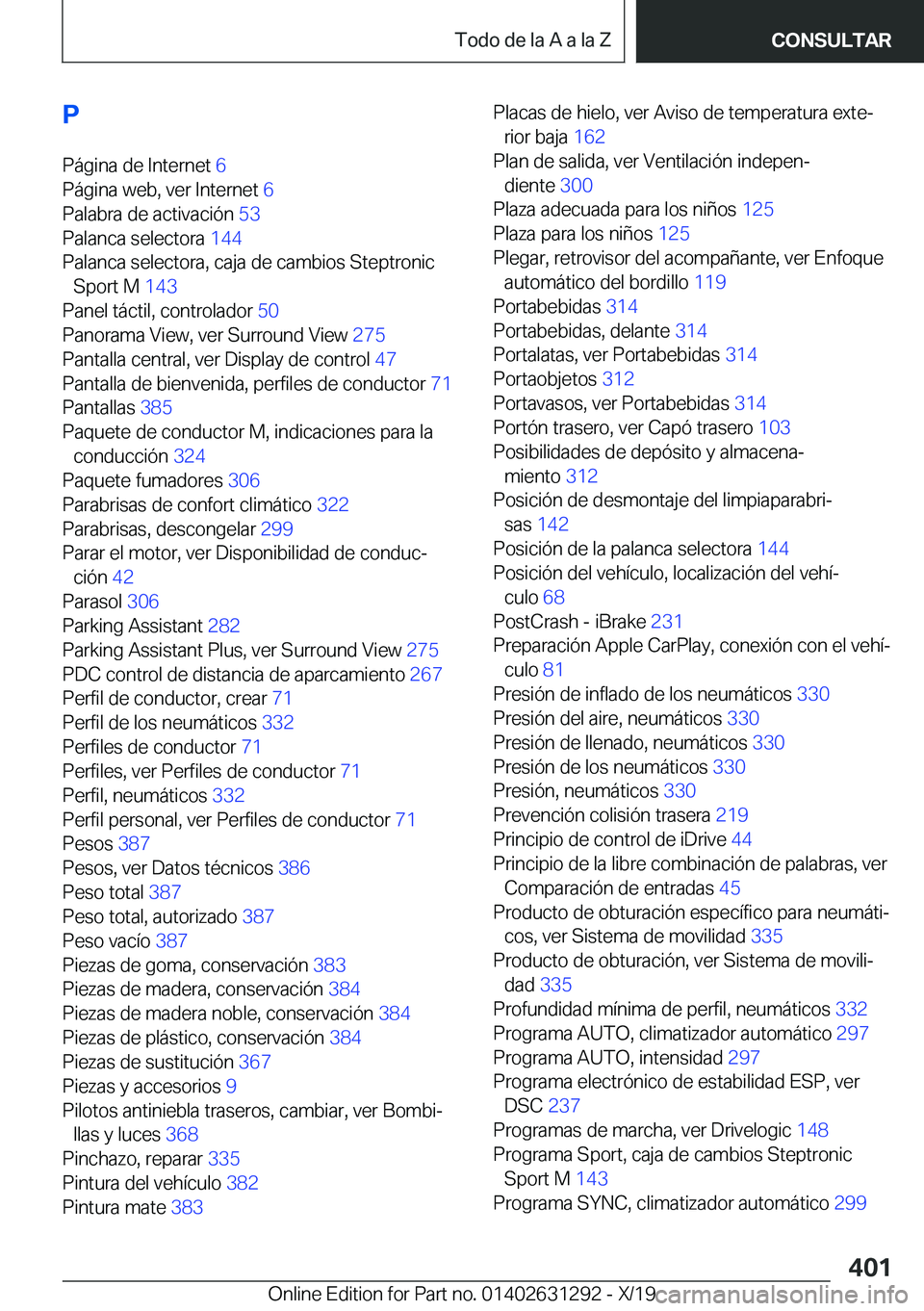 BMW M8 2020  Manuales de Empleo (in Spanish) �P�P�