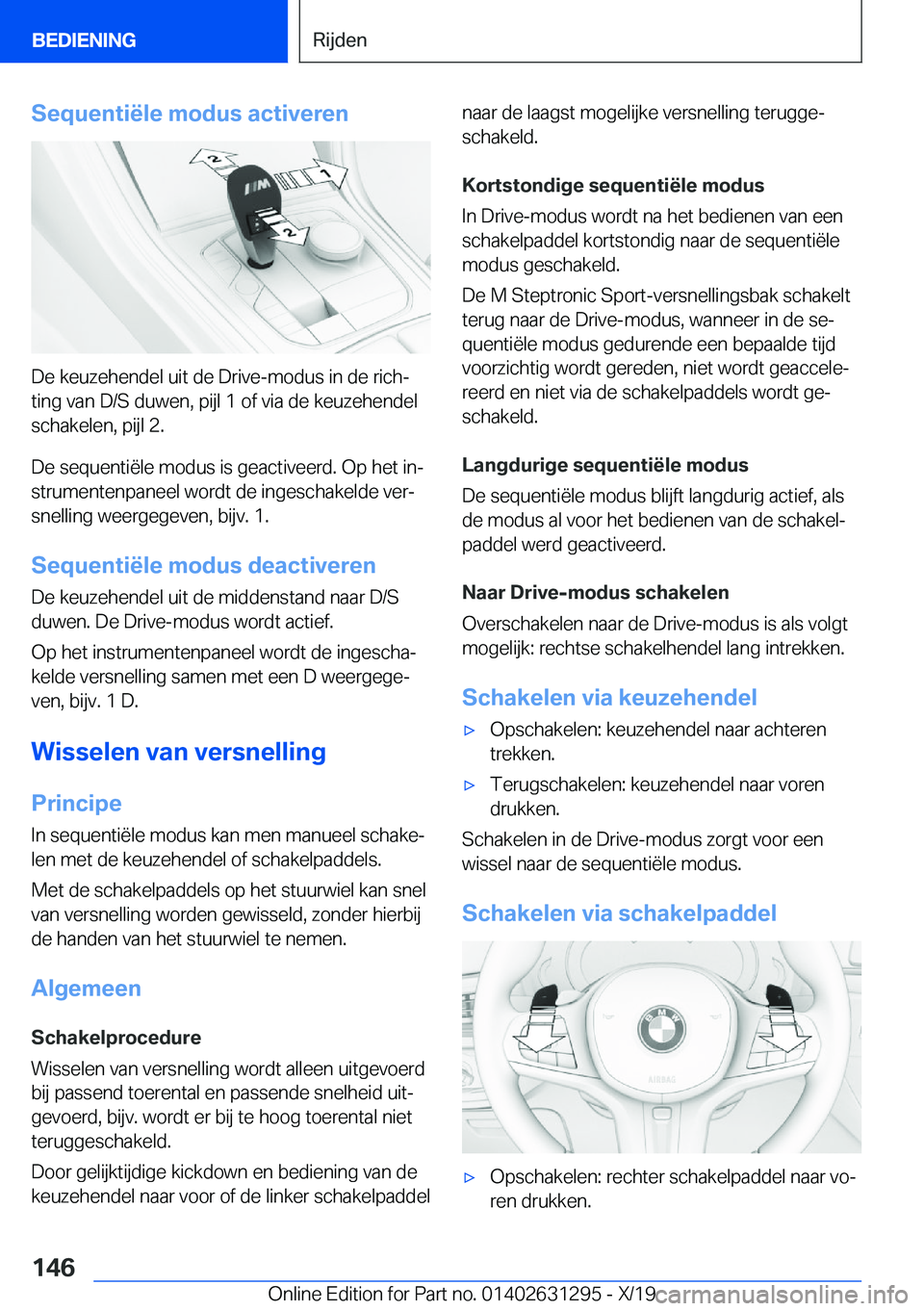 BMW M8 2020  Instructieboekjes (in Dutch) �S�e�q�u�e�n�t�i�