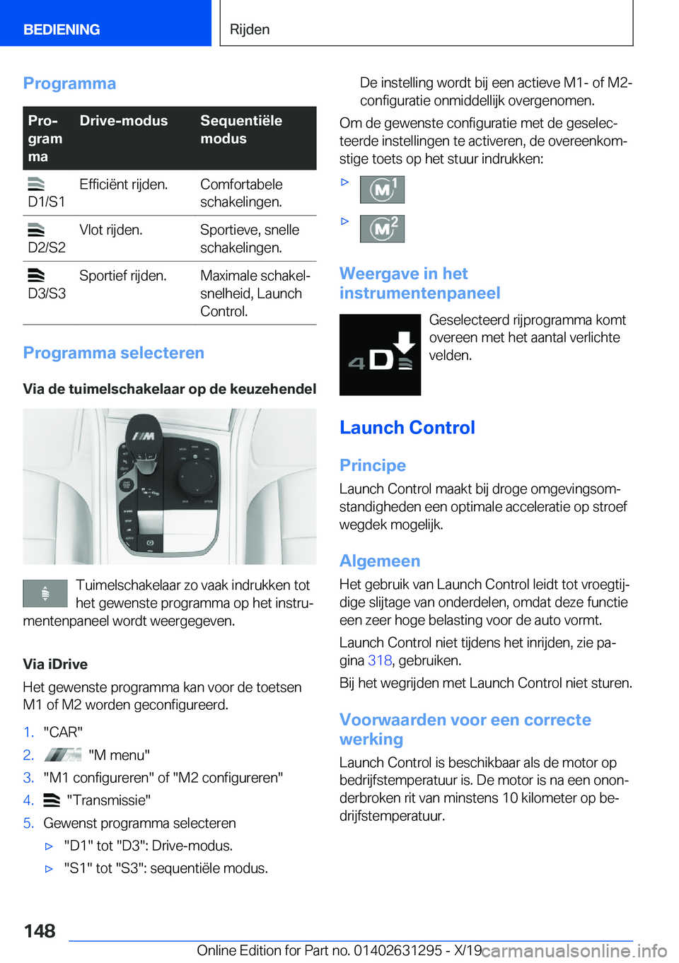 BMW M8 2020  Instructieboekjes (in Dutch) �P�r�o�g�r�a�m�m�a�P�r�oj
�g�r�a�m
�m�a�D�r�i�v�e�-�m�o�d�u�s�S�e�q�u�e�n�t�i�