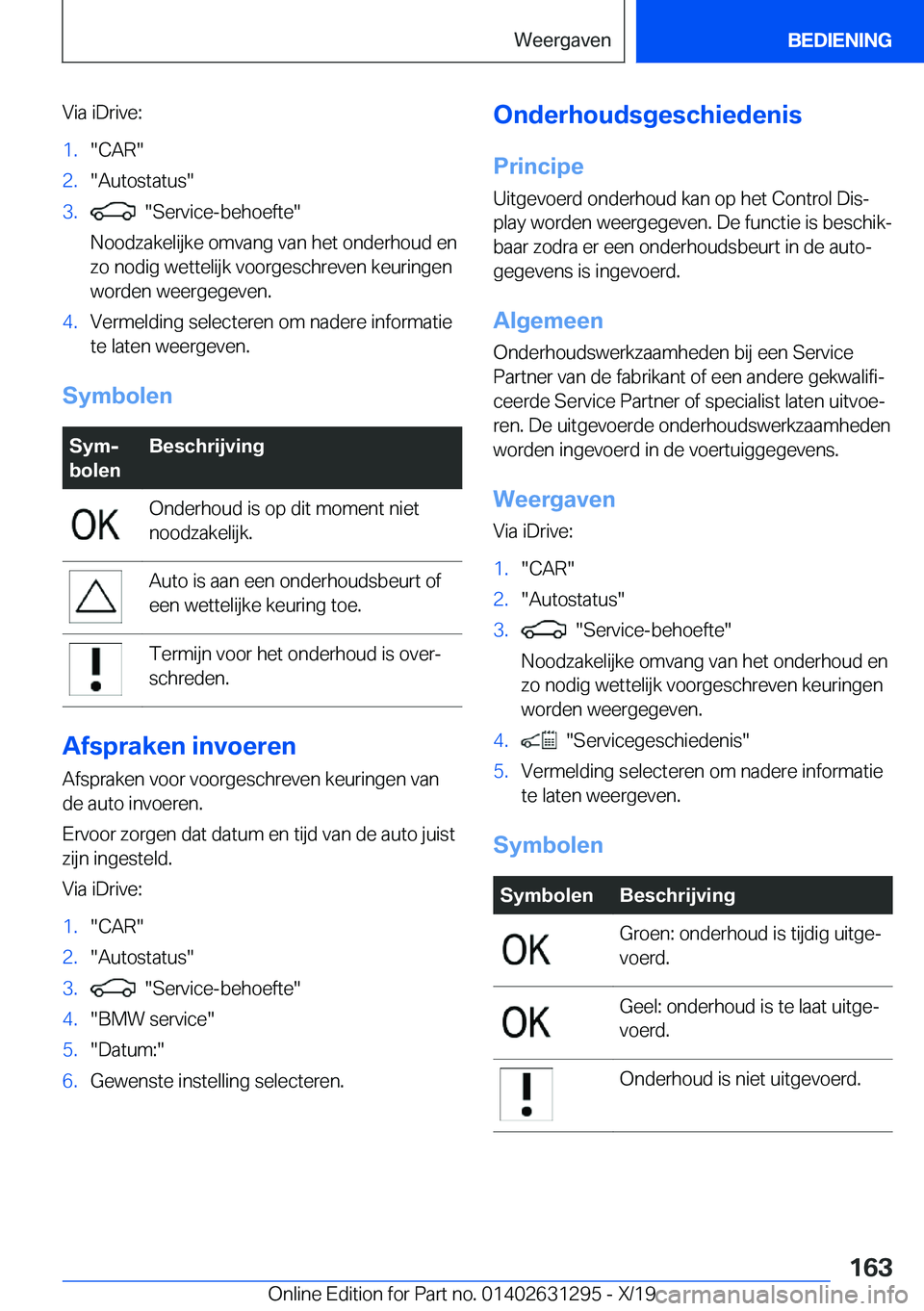 BMW M8 2020  Instructieboekjes (in Dutch) �V�i�a��i�D�r�i�v�e�:�1�.��C�A�R��2�.��A�u�t�o�s�t�a�t�u�s��3�.����S�e�r�v�i�c�e�-�b�e�h�o�e�f�t�e�
�N�o�o�d�z�a�k�e�l�i�j�k�e��o�m�v�a�n�g��v�a�n��h�e�t��o�n�d�e�r�h�o�u�d��e�n
�z�o��n