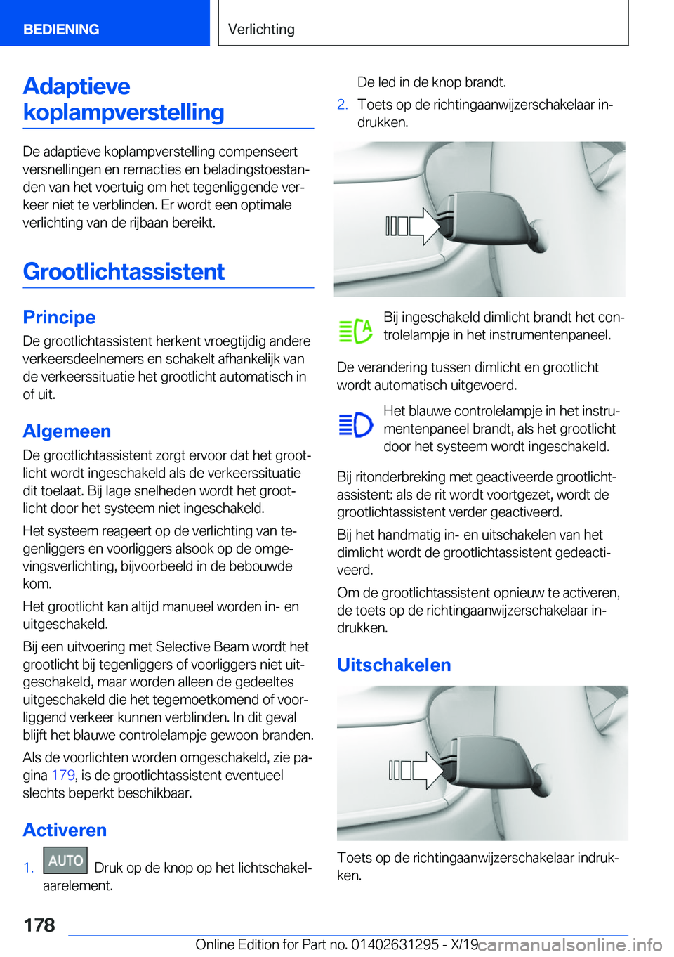 BMW M8 2020  Instructieboekjes (in Dutch) �A�d�a�p�t�i�e�v�e�k�o�p�l�a�m�p�v�e�r�s�t�e�l�l�i�n�g
�D�e��a�d�a�p�t�i�e�v�e��k�o�p�l�a�m�p�v�e�r�s�t�e�l�l�i�n�g��c�o�m�p�e�n�s�e�e�r�t�v�e�r�s�n�e�l�l�i�n�g�e�n��e�n��r�e�m�a�c�t�i�e�s��e�n�