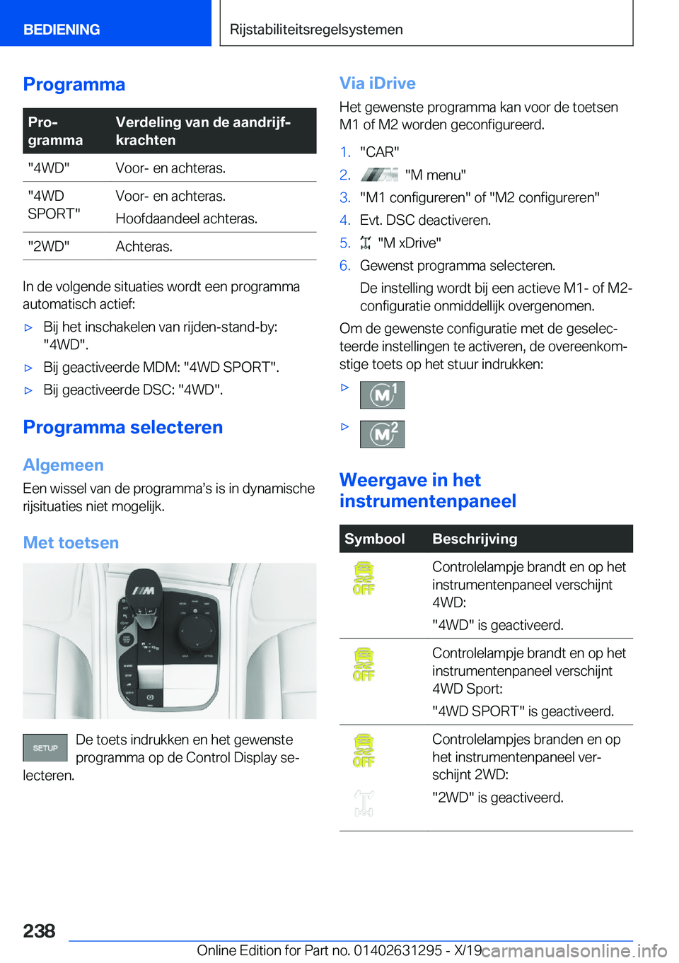 BMW M8 2020  Instructieboekjes (in Dutch) �P�r�o�g�r�a�m�m�a�P�r�oj
�g�r�a�m�m�a�V�e�r�d�e�l�i�n�g��v�a�n��d�e��a�a�n�d�r�i�j�fj
�k�r�a�c�h�t�e�n��4�W�D��V�o�o�r�-��e�n��a�c�h�t�e�r�a�s�.��4�W�D
�S�P�O�R�T��V�o�o�r�-��e�n��a�c�h�