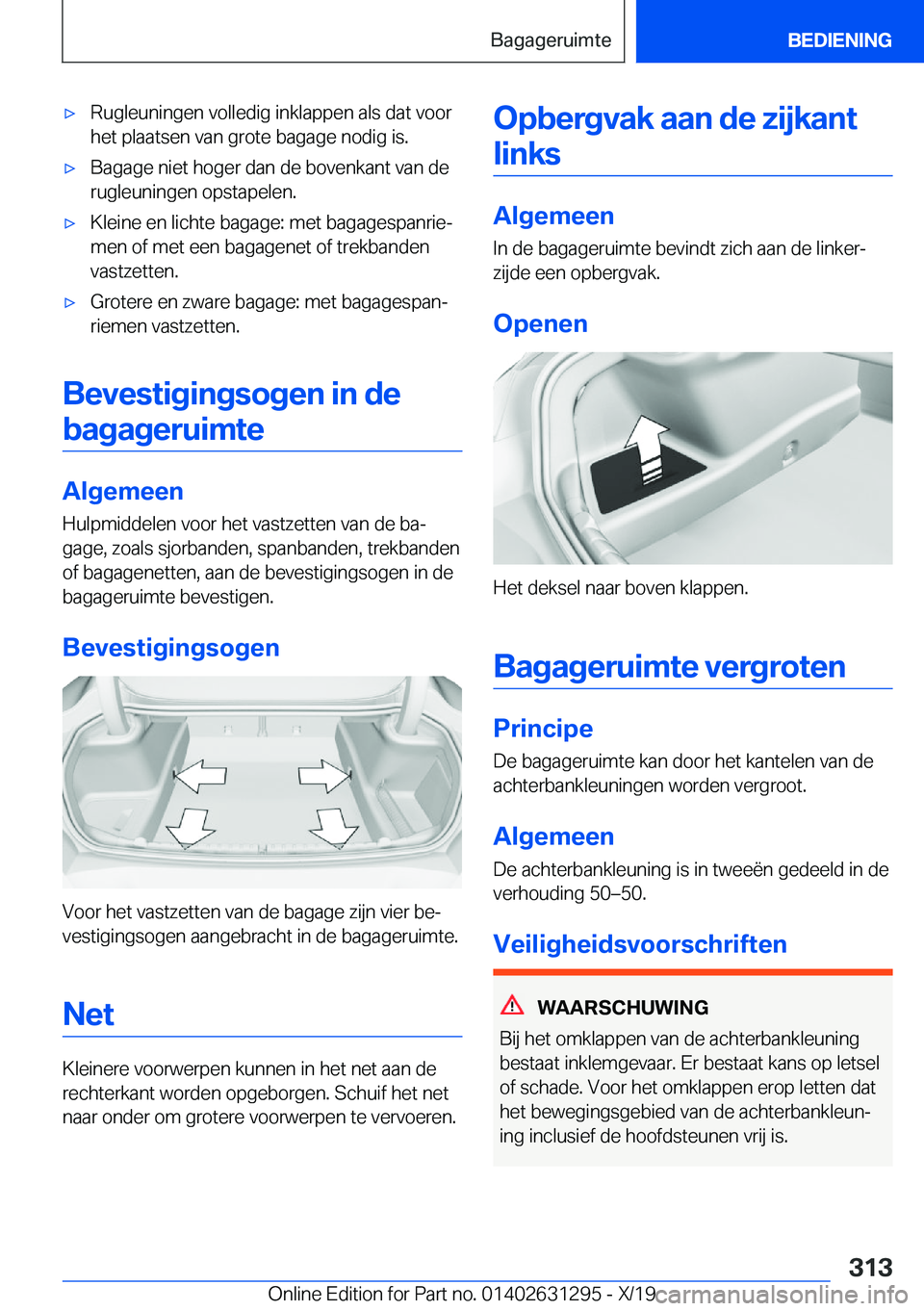 BMW M8 2020  Instructieboekjes (in Dutch) 'x�R�u�g�l�e�u�n�i�n�g�e�n��v�o�l�l�e�d�i�g��i�n�k�l�a�p�p�e�n��a�l�s��d�a�t��v�o�o�r
�h�e�t��p�l�a�a�t�s�e�n��v�a�n��g�r�o�t�e��b�a�g�a�g�e��n�o�d�i�g��i�s�.'x�B�a�g�a�g�e��n�i�e�
