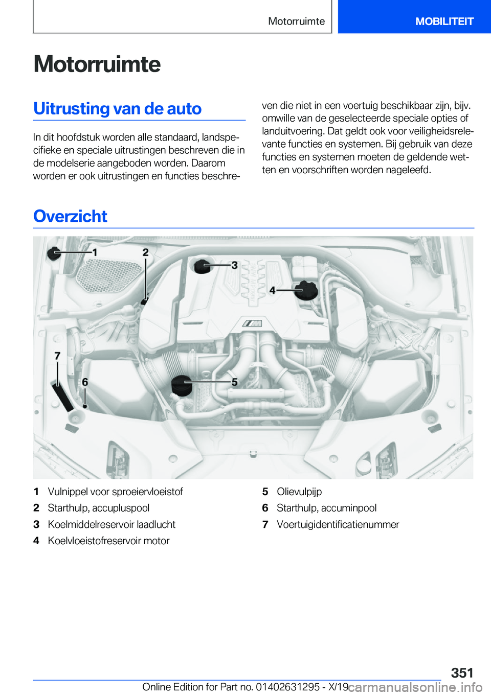 BMW M8 2020  Instructieboekjes (in Dutch) �M�o�t�o�r�r�u�i�m�t�e�U�i�t�r�u�s�t�i�n�g��v�a�n��d�e��a�u�t�o
�I�n��d�i�t��h�o�o�f�d�s�t�u�k��w�o�r�d�e�n��a�l�l�e��s�t�a�n�d�a�a�r�d�,��l�a�n�d�s�p�ej�c�i�f�i�e�k�e��e�n��s�p�e�c�i�a�l�