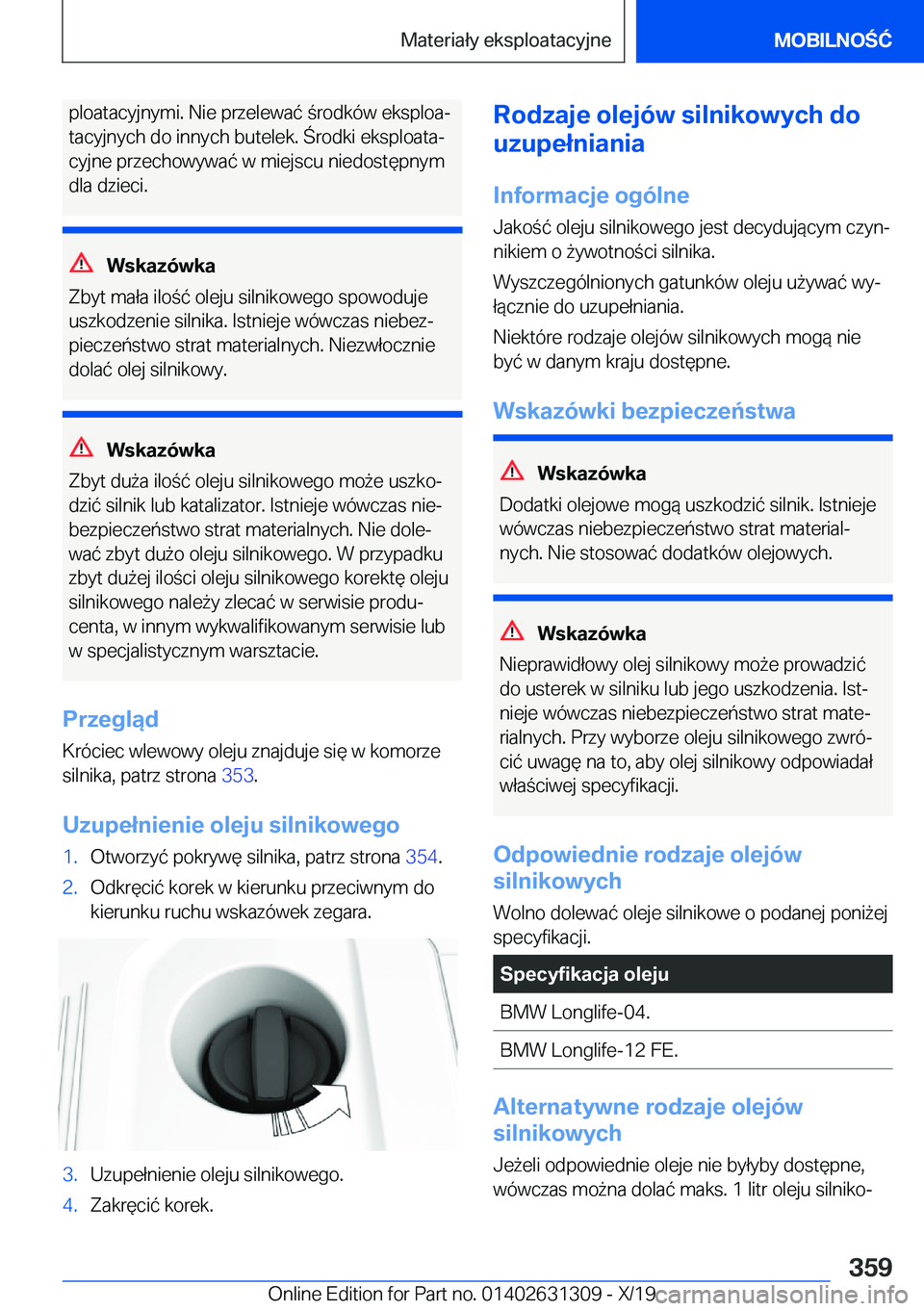 BMW M8 2020  Instrukcja obsługi (in Polish) �p�l�o�a�t�a�c�y�j�n�y�m�i�.��N�i�e��p�r�z�e�l�e�w�a�