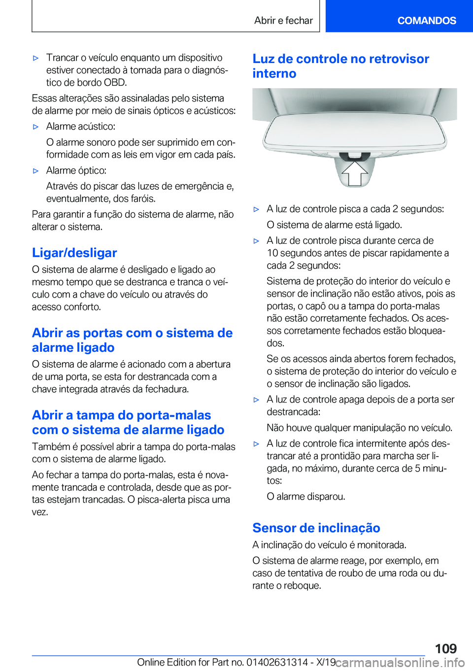 BMW M8 2020  Manual do condutor (in Portuguese) 'x�T�r�a�n�c�a�r��o��v�e�