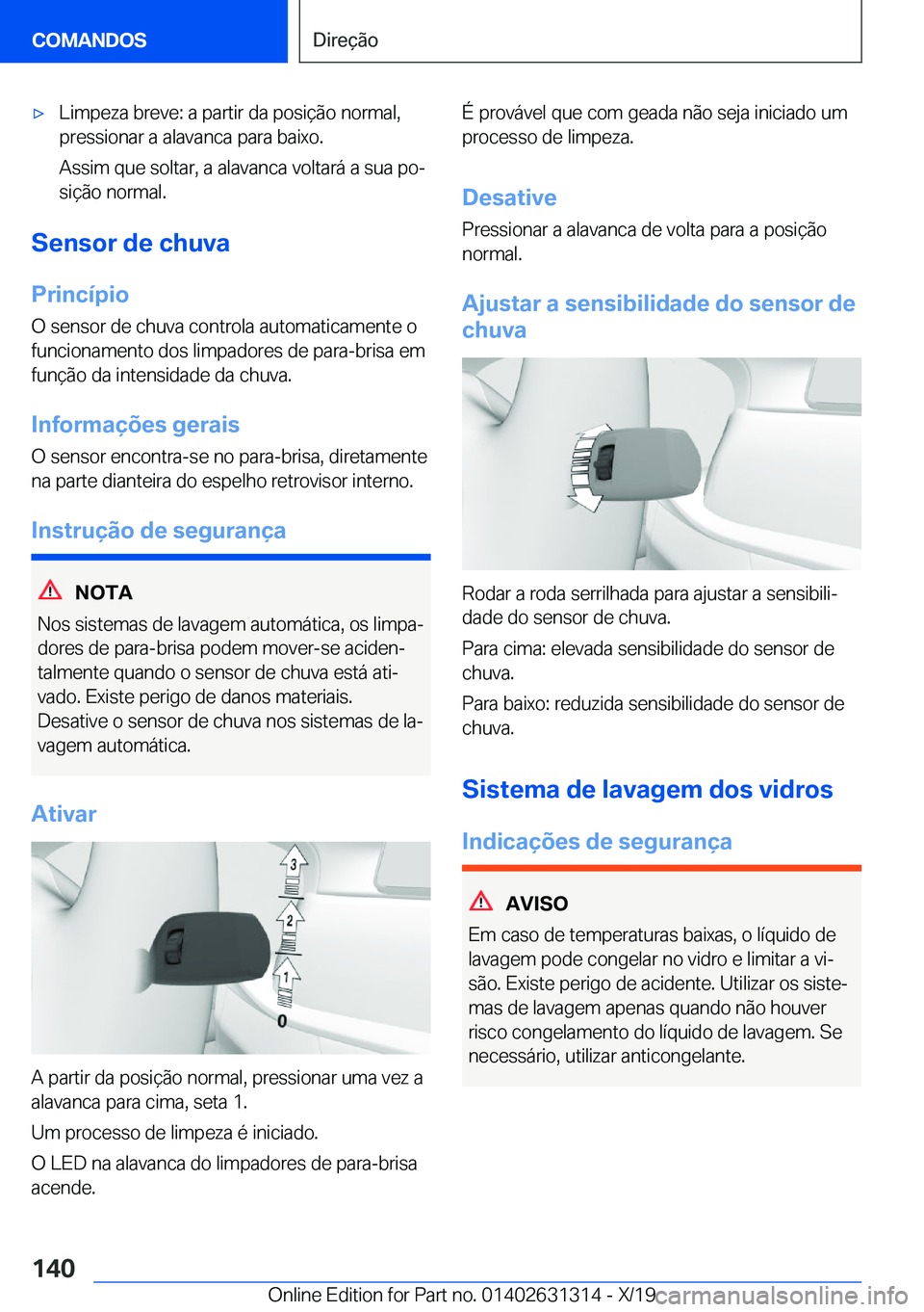 BMW M8 2020  Manual do condutor (in Portuguese) 'x�L�i�m�p�e�z�a��b�r�e�v�e�:��a��p�a�r�t�i�r��d�a��p�o�s�i�