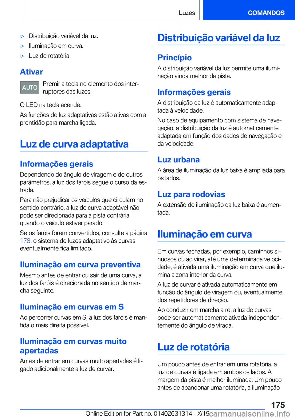 BMW M8 2020  Manual do condutor (in Portuguese) 'x�D�i�s�t�r�i�b�u�i�