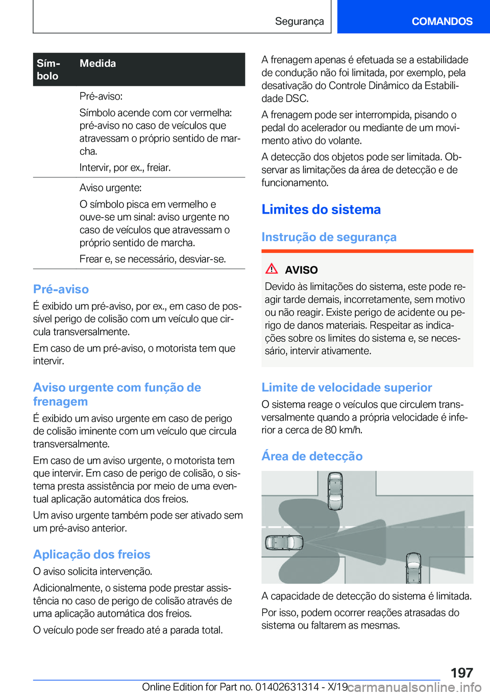 BMW M8 2020  Manual do condutor (in Portuguese) �S�