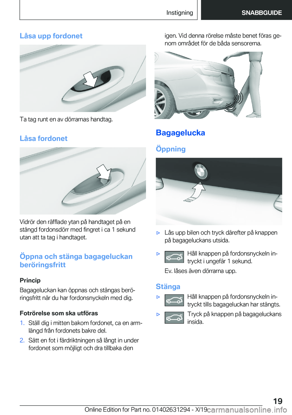BMW M8 2020  InstruktionsbÖcker (in Swedish) �L�å�s�a��u�p�p��f�o�r�d�o�n�e�t
�T�a��t�a�g��r�u�n�t��e�n��a�v��d�