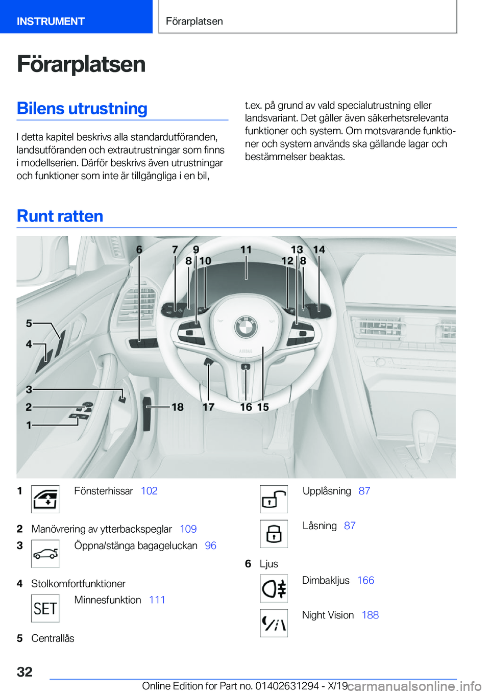 BMW M8 2020  InstruktionsbÖcker (in Swedish) �F�