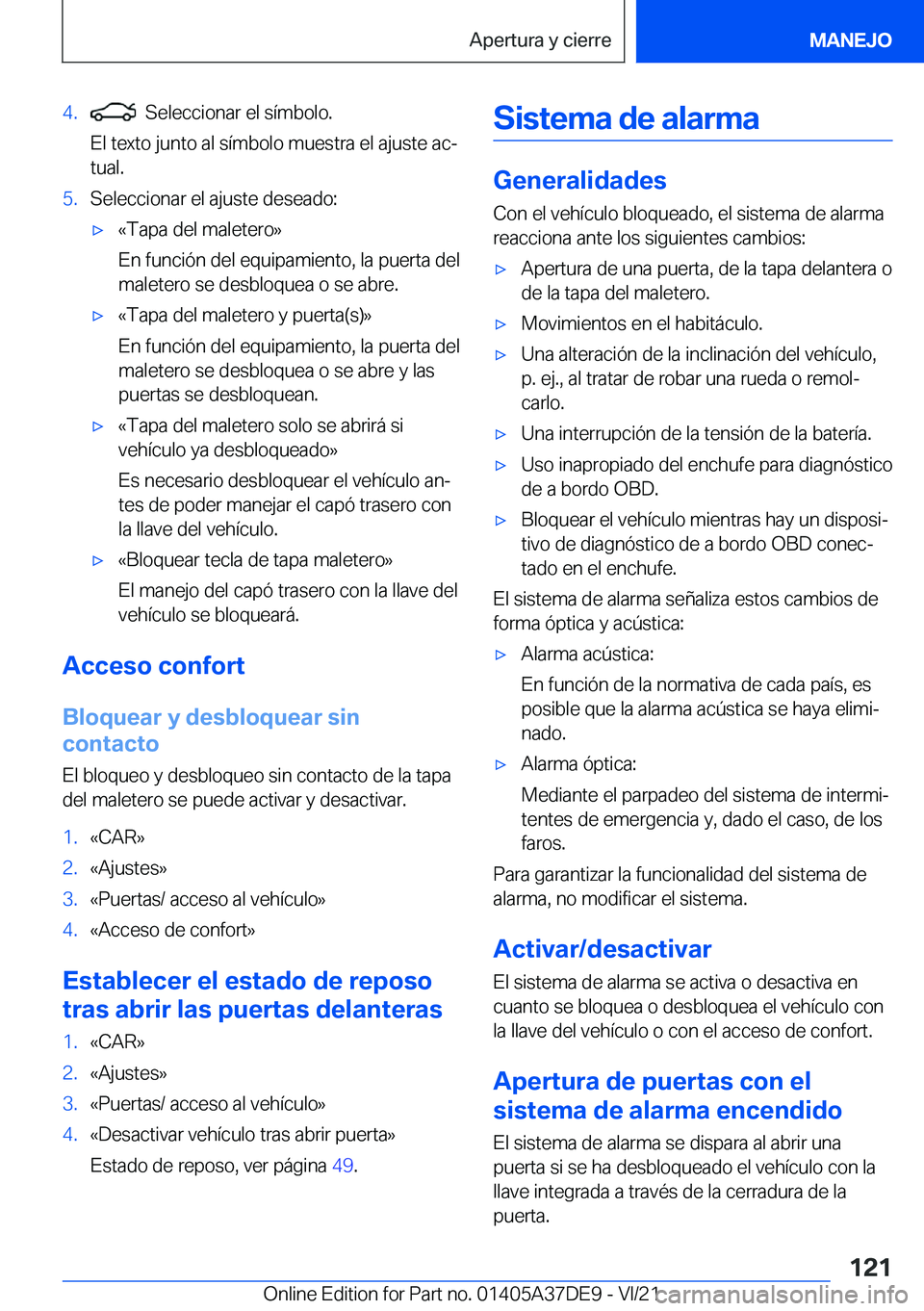 BMW M8 GRAN COUPE 2022  Manuales de Empleo (in Spanish) �4�.���S�e�l�e�c�c�i�o�n�a�r��e�l��s�