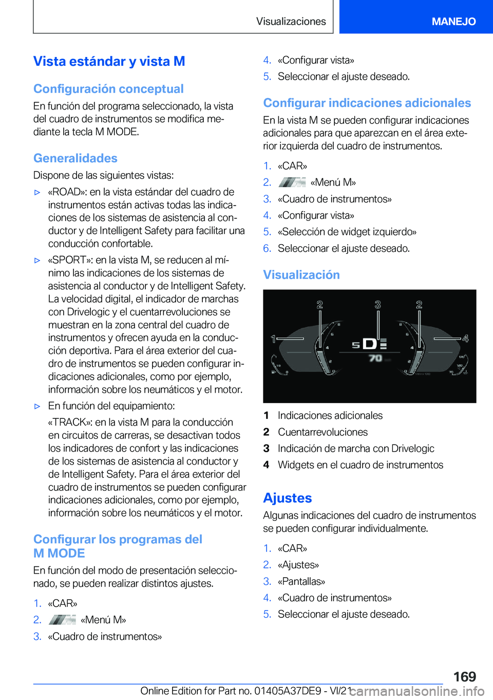 BMW M8 GRAN COUPE 2022  Manuales de Empleo (in Spanish) �V�i�s�t�a��e�s�t�
