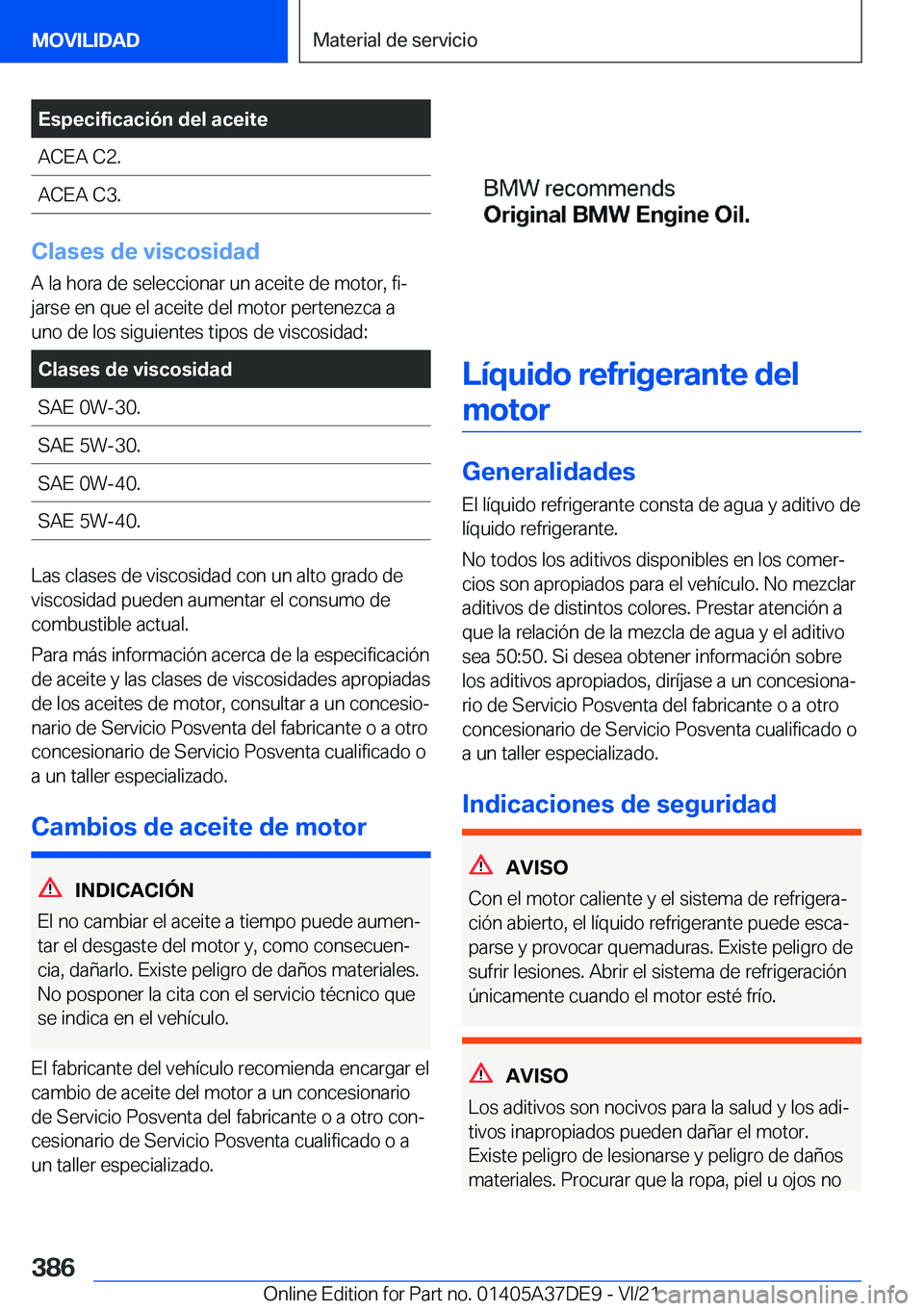 BMW M8 GRAN COUPE 2022  Manuales de Empleo (in Spanish) �E�s�p�e�c�i�f�i�c�a�c�i�