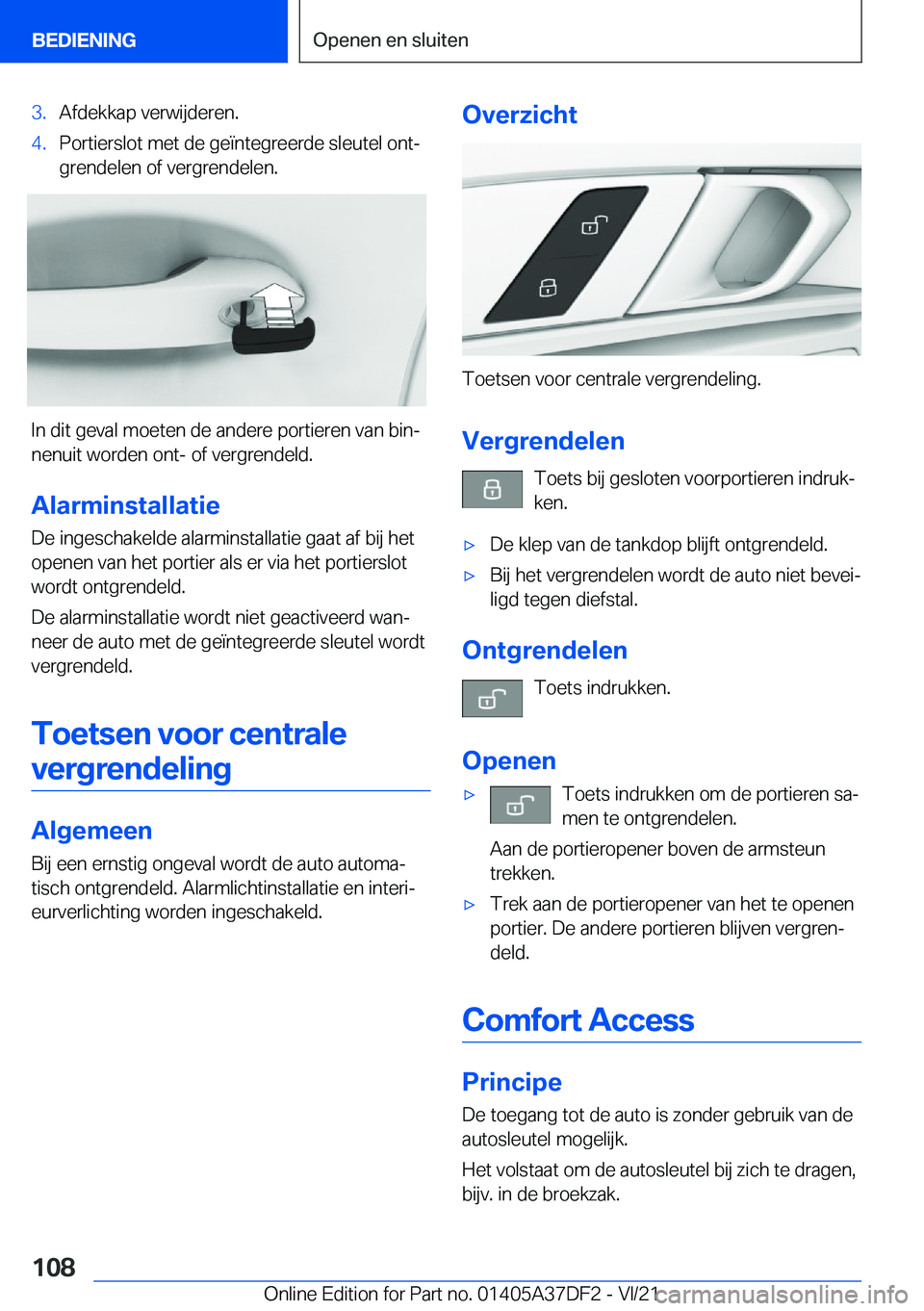 BMW M8 GRAN COUPE 2022  Instructieboekjes (in Dutch) �3�.�A�f�d�e�k�k�a�p��v�e�r�w�i�j�d�e�r�e�n�.�4�.�P�o�r�t�i�e�r�s�l�o�t��m�e�t��d�e��g�e�