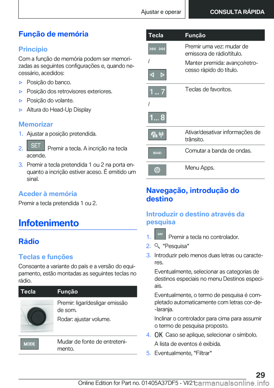 BMW M8 GRAN COUPE 2022  Manual do condutor (in Portuguese) �F�u�n�