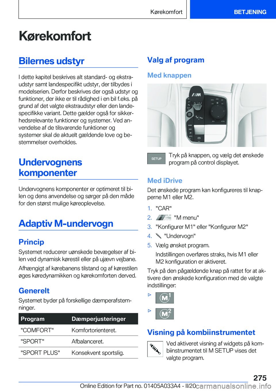 BMW M8 GRAN COUPE 2020  InstruktionsbØger (in Danish) �K�