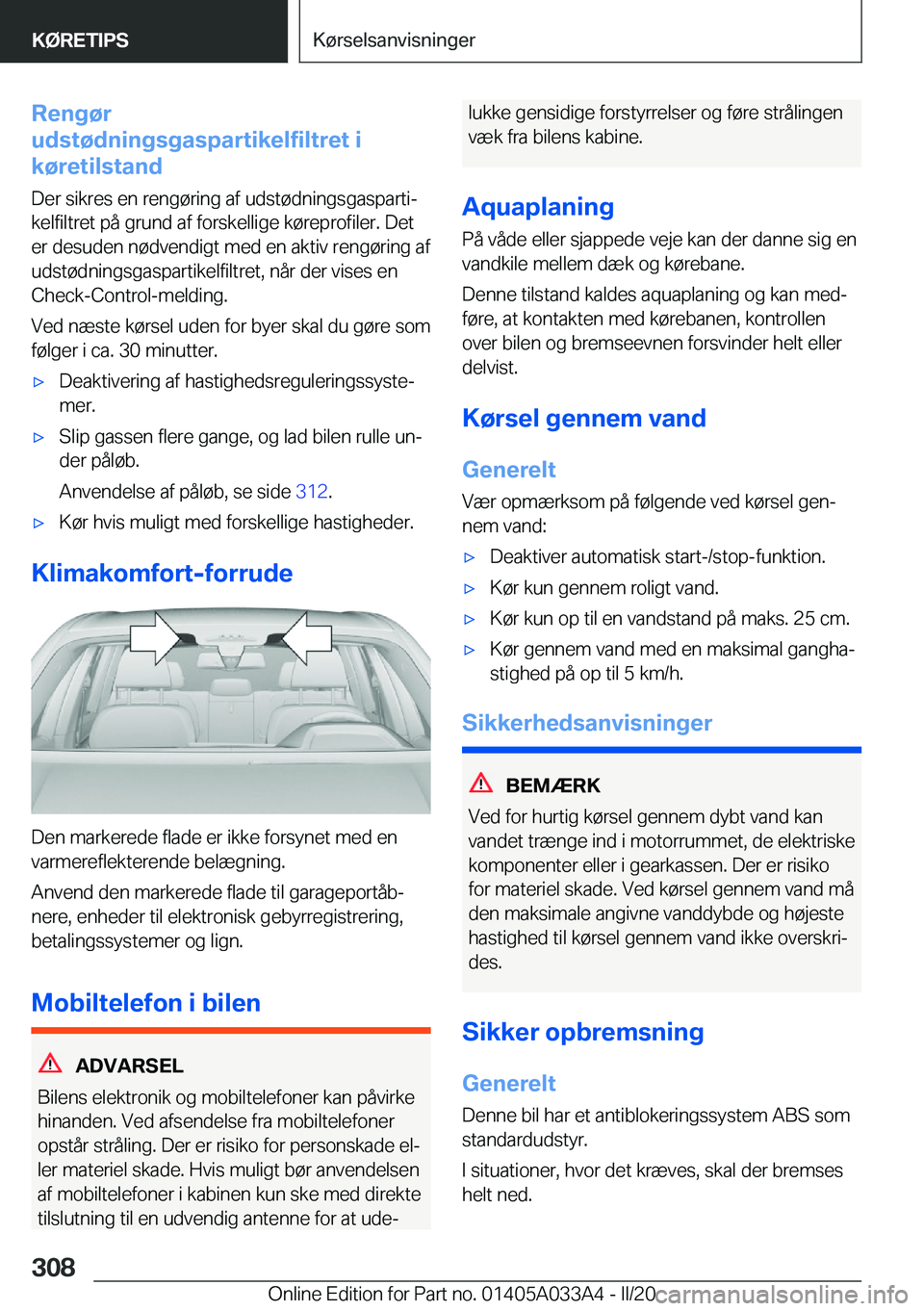 BMW M8 GRAN COUPE 2020  InstruktionsbØger (in Danish) �R�e�n�g�
