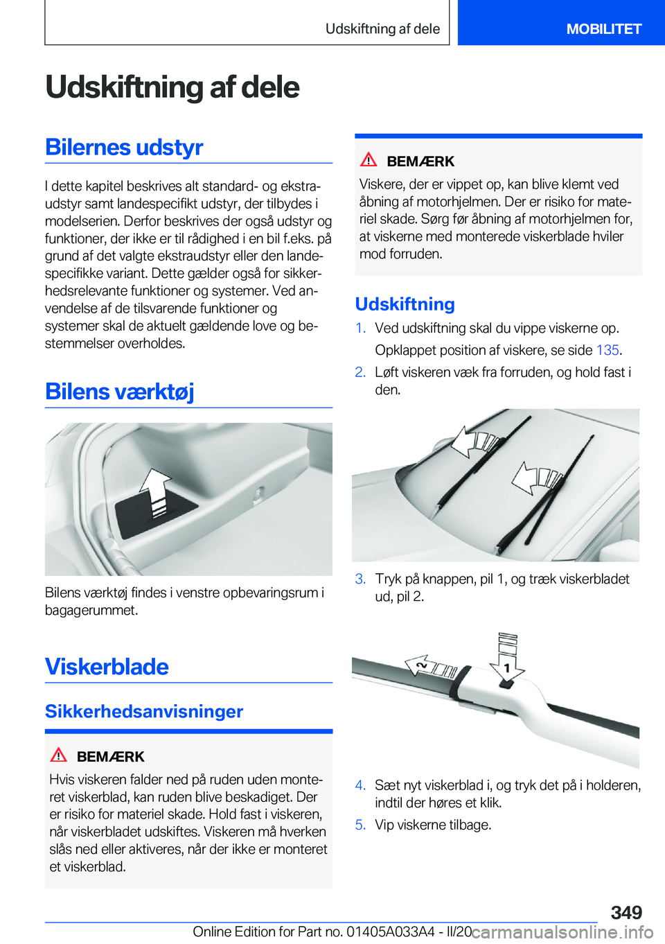 BMW M8 GRAN COUPE 2020  InstruktionsbØger (in Danish) �U�d�s�k�i�f�t�n�i�n�g��a�f��d�e�l�e�B�i�l�e�r�n�e�s��u�d�s�t�y�r
�I��d�e�t�t�e��k�a�p�i�t�e�l��b�e�s�k�r�i�v�e�s��a�l�t��s�t�a�n�d�a�r�d�-��o�g��e�k�s�t�r�aj
�u�d�s�t�y�r��s�a�m�t��l�a�n