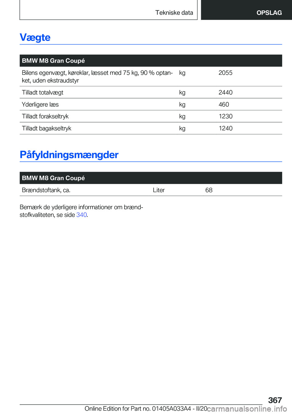 BMW M8 GRAN COUPE 2020  InstruktionsbØger (in Danish) �V�æ�g�t�e
�
�B�M�W��M�8��G�r�a�n��C�o�u�p�