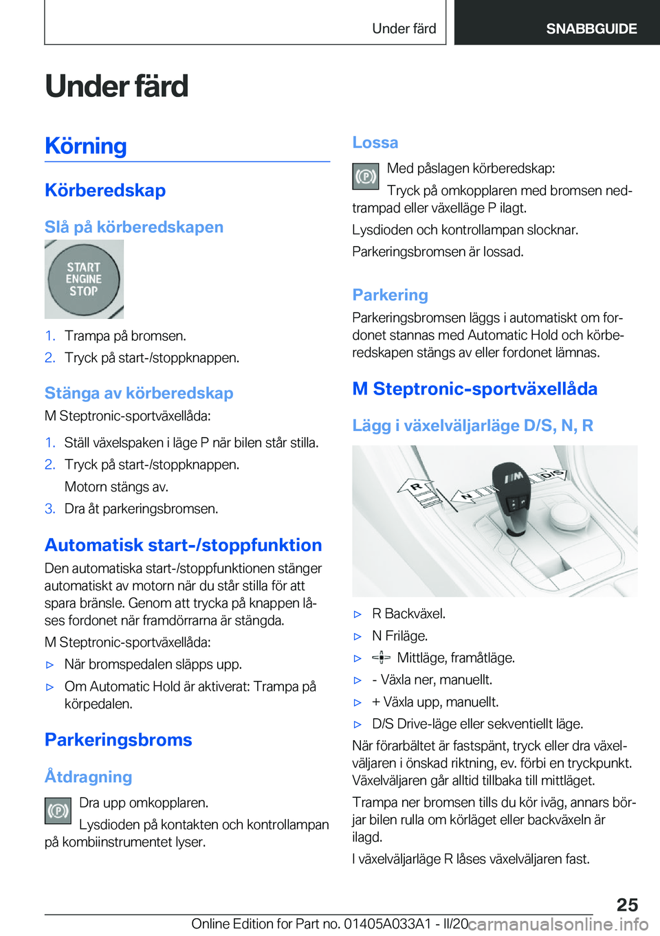 BMW M8 GRAN COUPE 2020  InstruktionsbÖcker (in Swedish) �U�n�d�e�r��f�ä�r�d�K�