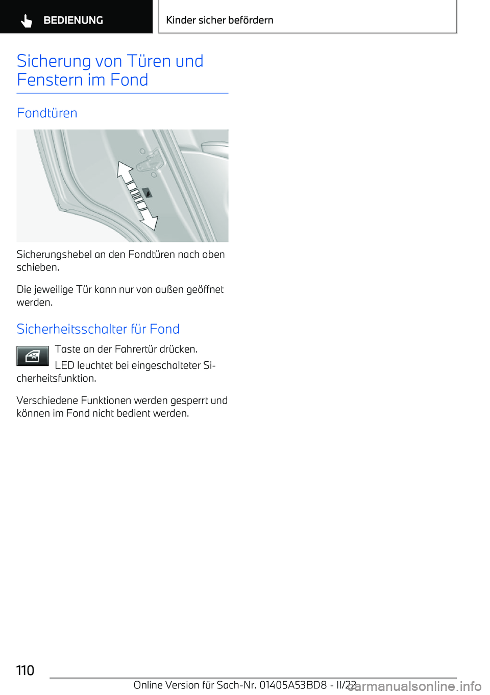 BMW X1 2022  Betriebsanleitungen (in German) Sicherung von T