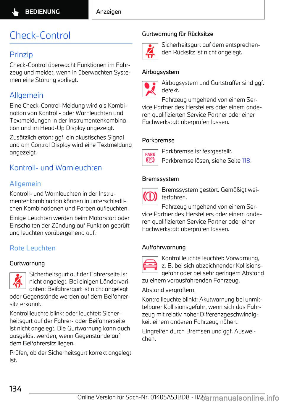 BMW X1 2022  Betriebsanleitungen (in German) Check
