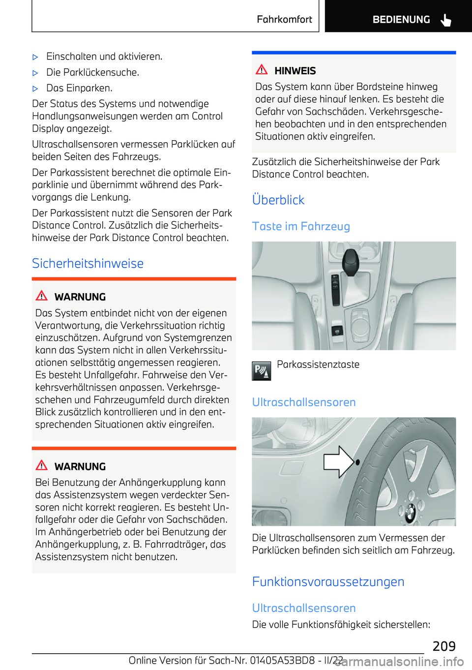 BMW X1 2022  Betriebsanleitungen (in German) 