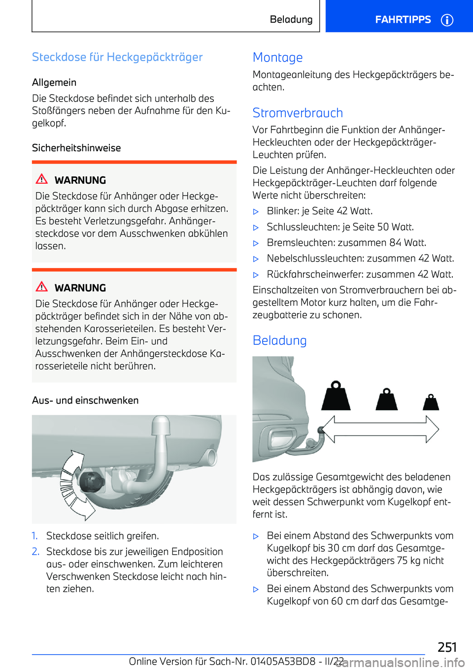 BMW X1 2022  Betriebsanleitungen (in German) Steckdose f