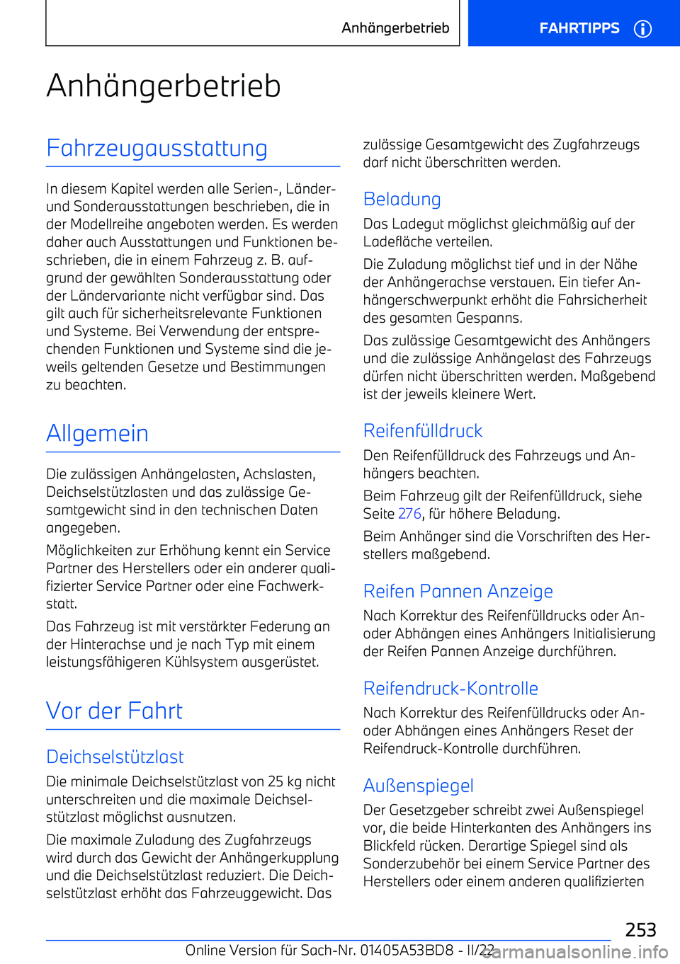 BMW X1 2022  Betriebsanleitungen (in German) Anh