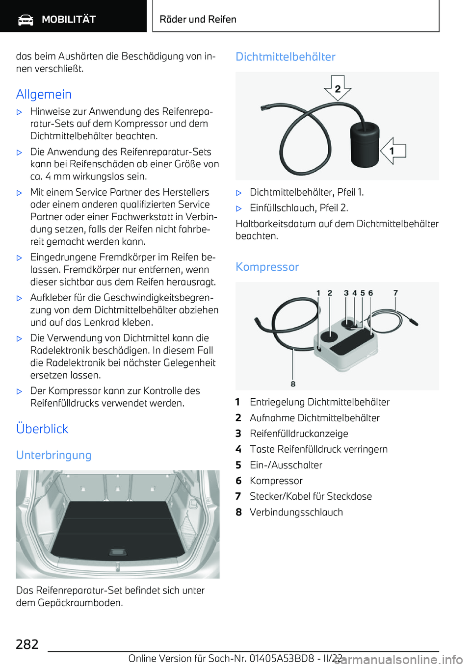 BMW X1 2022  Betriebsanleitungen (in German) das beim Aush